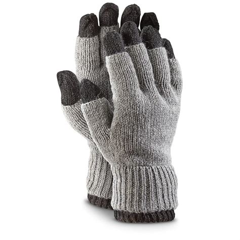 Military Style Double Wool Gloves 643234 Gloves And Mittens At