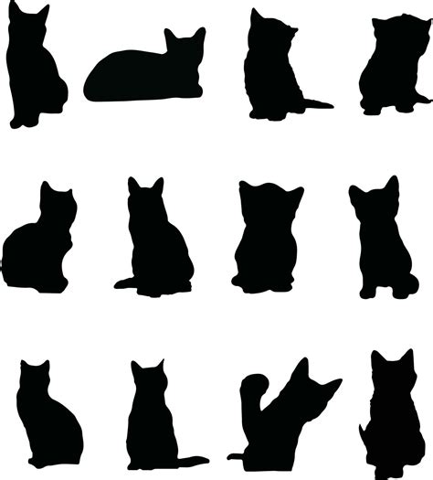 cat silhouette vector 23793548 Vector Art at Vecteezy