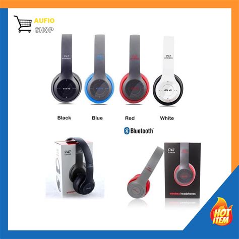 Jual Headset Bando Bluetooh P47 Super BASS Wireless Headphone Shopee