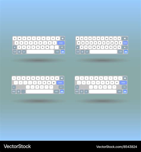 Russian english keyboard layout special symbols Vector Image