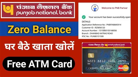 Pnb Zero Balance Account Opening Online Punjab National Bank