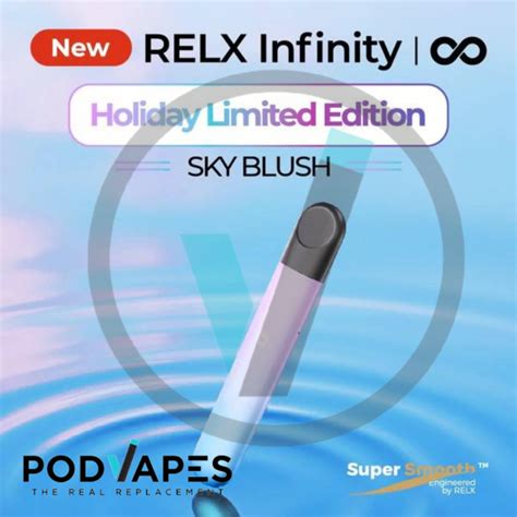 Limited Edition Podvapes Relx Infinity Device Sky Blush Dual Charging