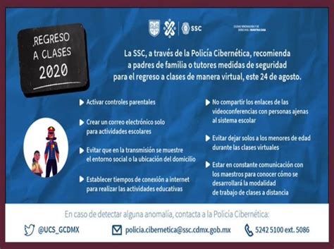 Policía Cibernética emite recomendaciones para el regreso a clases