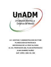 Gpes U Ea Alrn Docx Lic Gestion Y Administracion De Pyme Planeacion