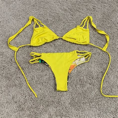 San Lorenzo Swim San Lorenzo Yellow Bikini Set Poshmark