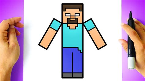 How To Draw Herobrine Minecraft Youtube