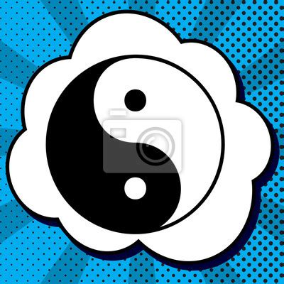 Ying yang símbolo de harmonia e equilíbrio vetor ícone preto