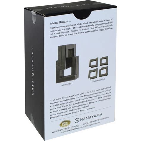 Quartet Puzzle Hanayama Cast Metal | Owls Hollow Toys & Games