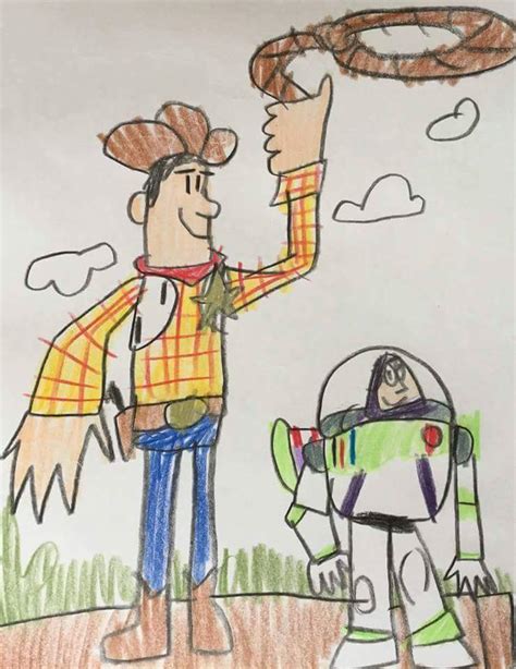 Toy Story 2 Woody and Buzz Drawing by TrustaMann on DeviantArt