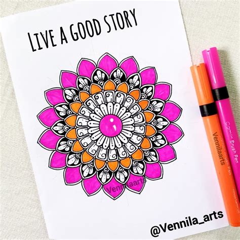 Colourful Mandala Art Mandala For Beginners Easy And Simple Mandala Art