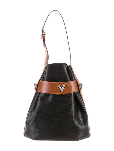 Louis Vuitton 2018 Epi Twist Bucket Bag W Pouch Black Bucket Bags