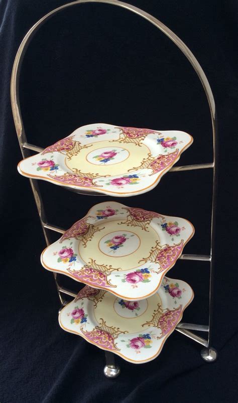 Vintage 3 Tier Cake Stand Tea And Lace Vintage China Vintage China 3 Tier Cake Stand Tiered Cakes