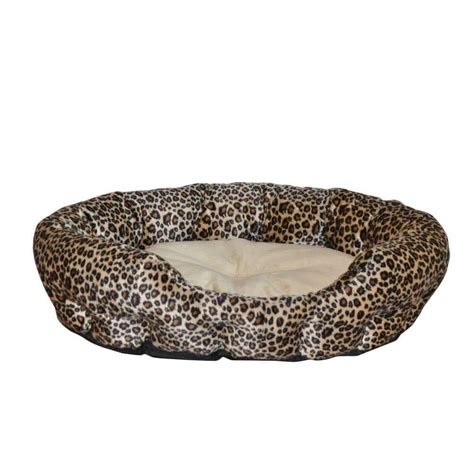 K&H Pet Products Self Warming Nuzzle Nest Small Brown Leopard Print Cat ...