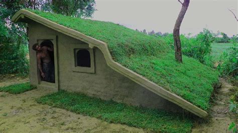 Build Roof Grass House Using Mud And Grass Youtube