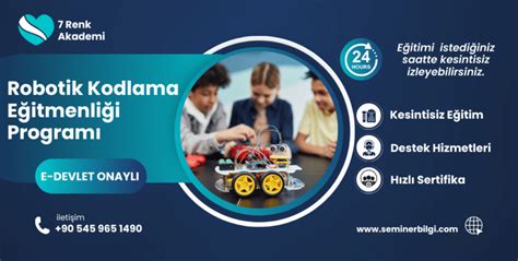 Robotik Kodlama Okul Öncesi İlkokul Seviye Eğitmen Eğitimi 7 Renk Akademi