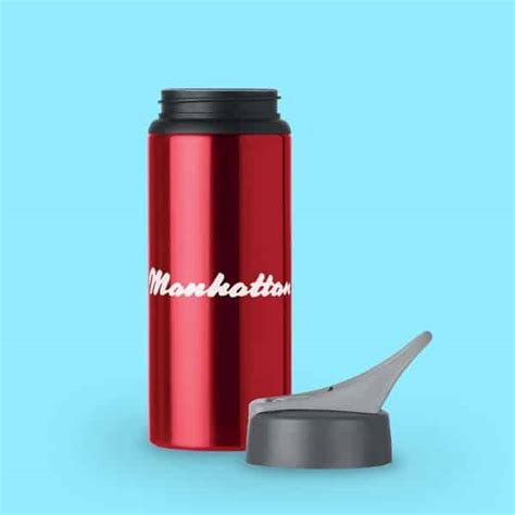 600ml Aluminium Water Bottle With Straw Manhattan