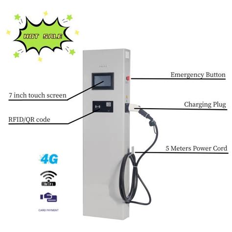 Commercial Lcd Screen Floor Stand Ac Ev Charger 7kw Car Charging Station China 7kw 14kw Pile