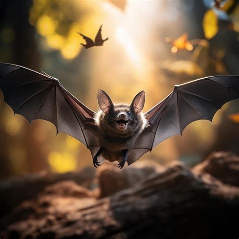 Premium AI Image | Bat in its Natural Habitat Wildlife Photography Generative AI