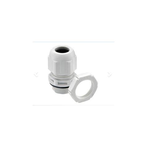 Wiska Glp White Cable Gland With Lock Nut Polyamide