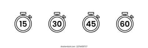 Set Measurement Timer Icon Collection Vector Stock Vector Royalty Free