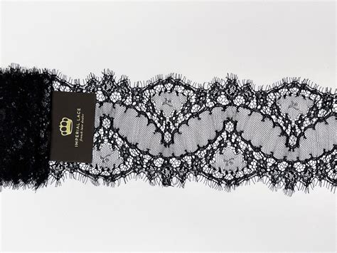 Black Jean Bracq Chantilly Lace Trim Lace Trim Lace Fabric From