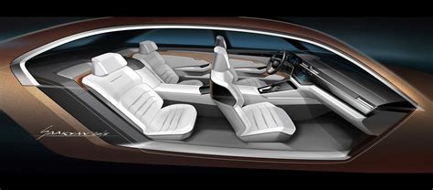 Volkswagen C Coupe GTE Concept Interior Design Sketch Render | Car ...