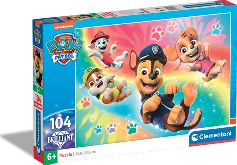 Paw Patrol Puslespil Brilliant Clementoni 104 Brikker Se Tilbud Og Køb På Guccadk