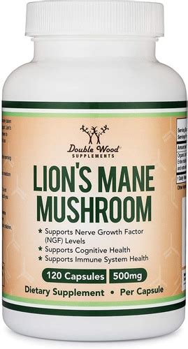 Double Wood Supplements Lion S Mane Mushroom 500 Mg 120 Capsules Vitacost