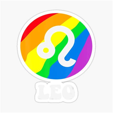 Lgbt Gay Pride Flag Leo Zodiac Sign Sticker For Sale By Thuyyeu