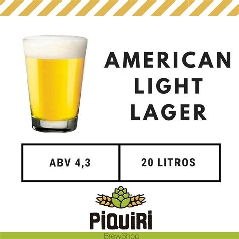 Kit Receitas Cerveja Artesanal 20L American Light Lager Shopee Brasil