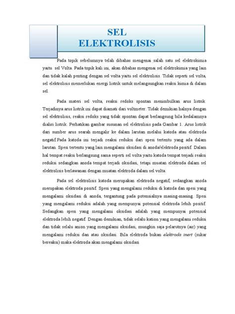 Materi Elektrolisis Sma Pdf