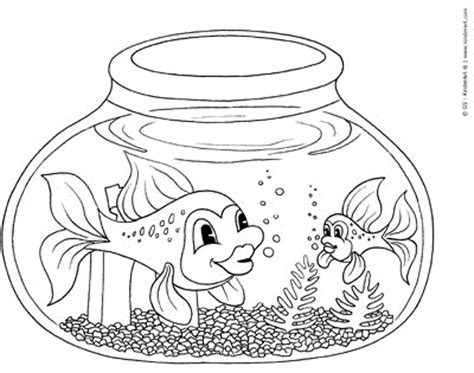 Fishbowl Coloring Page