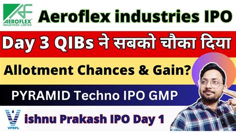 Aeroflex Industries Ipo Gmp And Details Vishnu Prakash Ipo Gmp Today