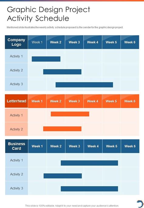 Graphic Design Freelance Graphic Design Project Activity Schedule One Pager Sample Example ...