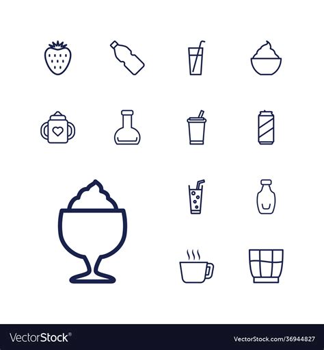 Refreshment Icons Royalty Free Vector Image Vectorstock