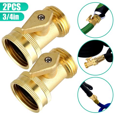 Eeekit 2pcs Heavy Duty Brass Garden Hose Shut Off Valve 34 Garden