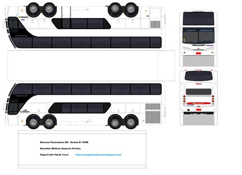 SP Papel Modelismo PaperCraft Ônibus Busscar Panorâmico DD Scania