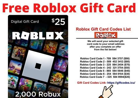 Free Roblox Gift Card Codes Generator Unused Robux Codes List No