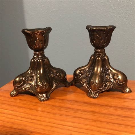 Accents Brass Bronze Baroque Candle Holders Poshmark