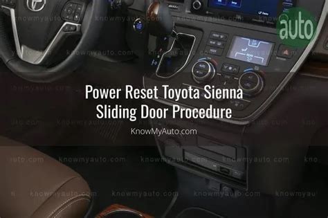 How To Reset Toyota Sienna Sliding Door Know My Auto