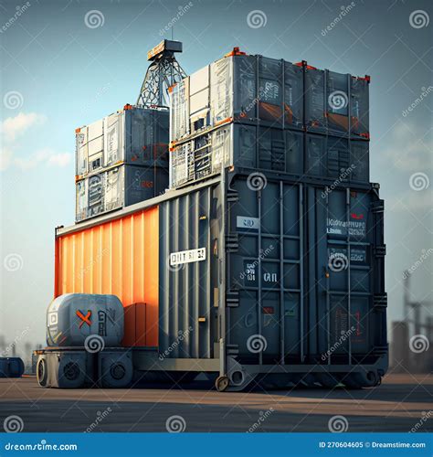 Container Cargo for Logistics Stock Illustration - Illustration of ...