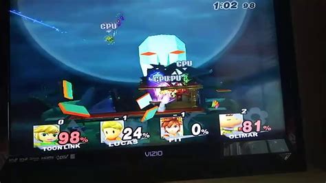 Super Smash Bros Brawl Toon Link Cpu Vs Lucas Cpu Vs Pit Cpu