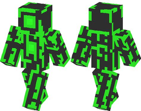 Green Neon Golem (64X64) | Minecraft Skin | Minecraft Hub