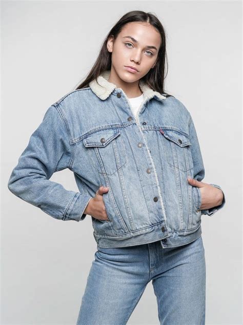 Куртка джинсовая утепленная женская LEVI'S EX-BF SHERPA TRUCKER, 36137 ...