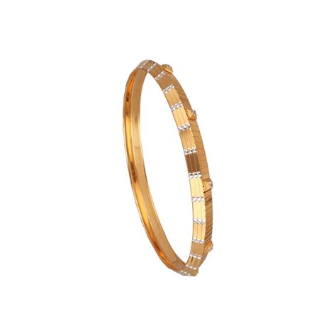 Buy 22Kt Dual Tone Gold Kada For Men 18VI5040 Online From Vaibhav Jewellers