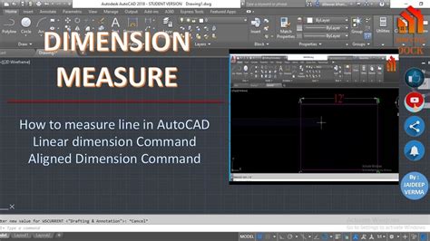 How to measure distance in AutoCAD 2018 use dimension command ऑटकड