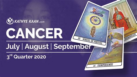 CANCER JULY AUGUST SEPTEMBER 2020 Psychic Tarot Reading YouTube