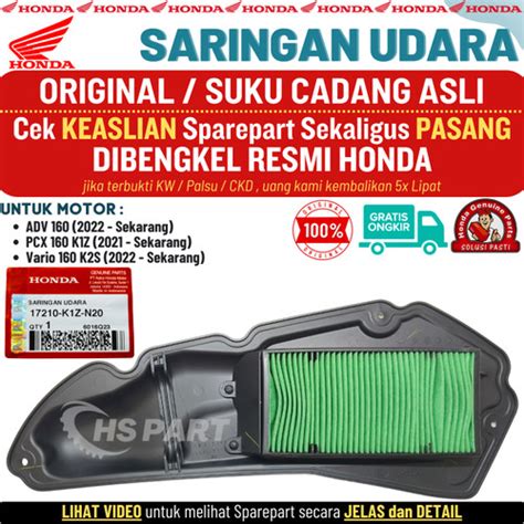 Jual Saringan Filter Udara Motor Pcx Vario Adv Ori Original Ahm