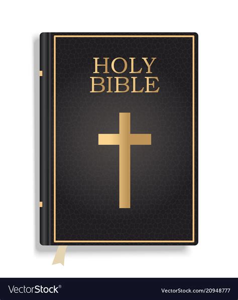 Closed holy bible book isolated on white Vector Image