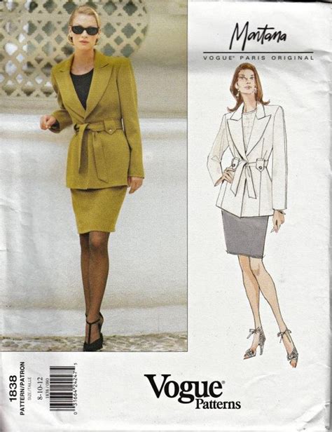 1996 Montana Vogue Paris Original Pattern Vogue 1838 Designer Etsy